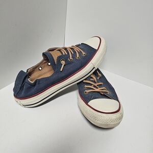 Converse Blue and Brown Canvas Sneakers